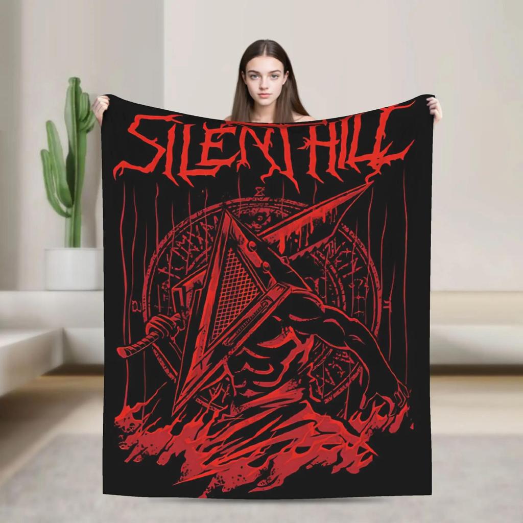 Silent Hill Game Blanket Super Warm Aesthetic Plush Throw for Outdoor Picnic Flannel Bedspread Bed Cover
