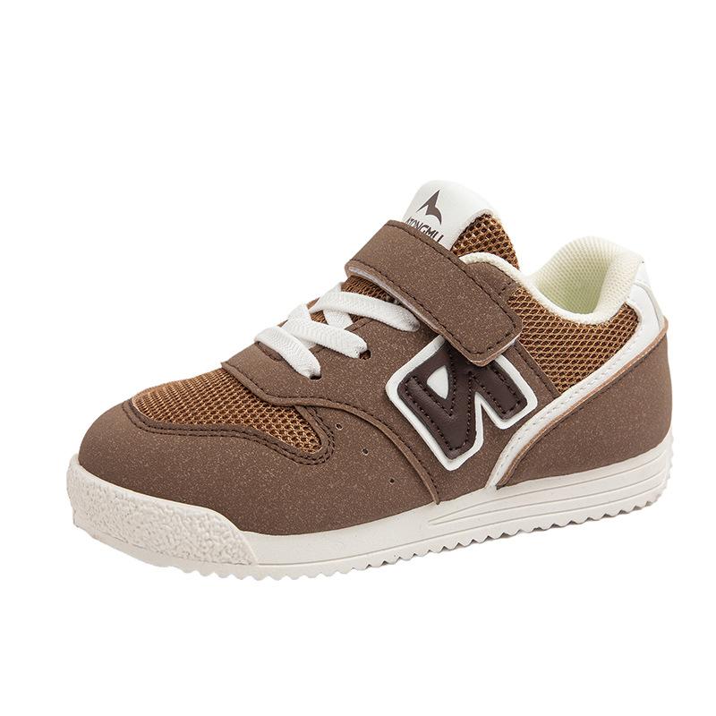 Обувь для мальчиков весна новая повседневная обувь детская спортивная обувь кожаная сетчатая обувь девочки папины кроссовки тренд