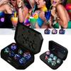 1 набор светодиодных светящихся игральных костей с зарядкой от USB RGB, светящиеся многогранные игральные кости D4
