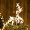 Christmas Tree Topper Star Warm White Holiday Light LED Lighted Star Topper Easy Installation Xmas Decoration for Indoor Trees