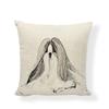 Cartoon Cute Dog Oil Double-Sided Printed Pillow Cover Short Plush Suitable Living Rooms Bedrooms Sofas Throw Cushion Cover