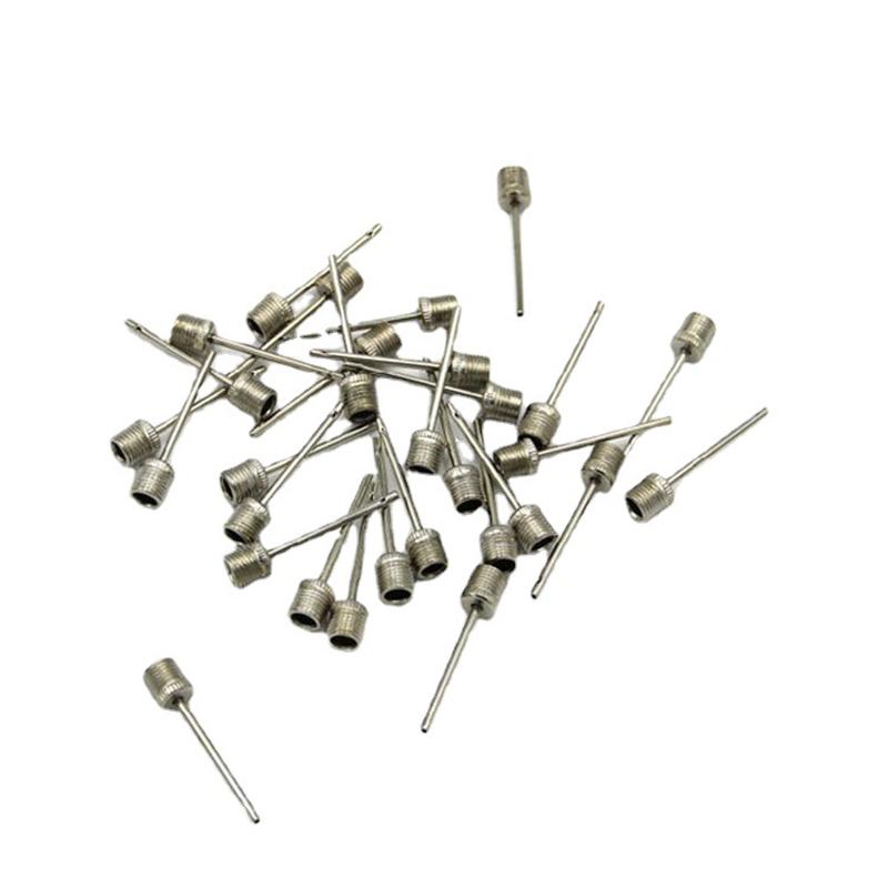 50PCS Stainless Steel Sports Ball Inflating Pump Pins Soccer Football Basketball Air Valve Adaptor Needle for Inflatable Sports