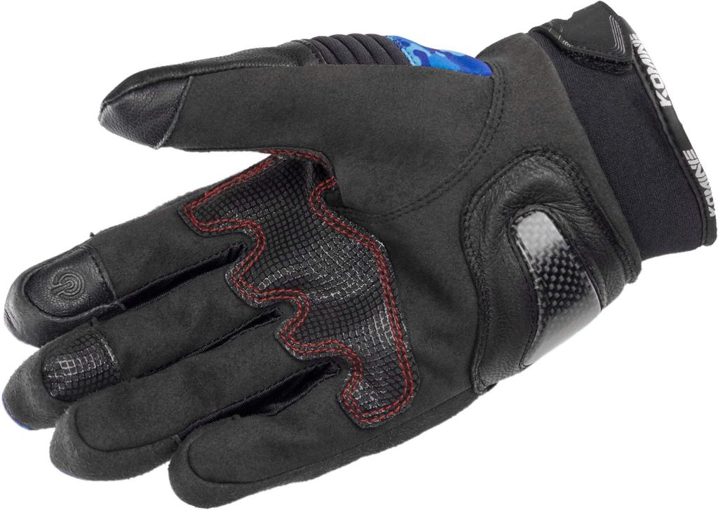 Мотоциклетные защитные зимние перчатки из углеродного волокна Camo XL для водонепроницаемой защиты от холода из эластичного углеродного материала [Komine] черные/синие GK-819