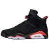 Air Jordan 6 Скользкие Устойчивые к истиранию Высокие Винтажные Баскетбольные Кроссовки Унисекс Черный Красный CT8529-001