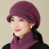 Женский берет и вязаная шапка - эластичные, легкие, однотонные, с застежкой на пуговицы, подарок на день рождения и праздник, теплая одежда для отдыха на природе осенью/зимой