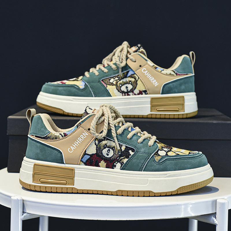 Niche Original Men's Shoes for Summer New Breathable Board Shoes Casual Versatile Thick Sole Non-slip Student Sports Trendy Shoes