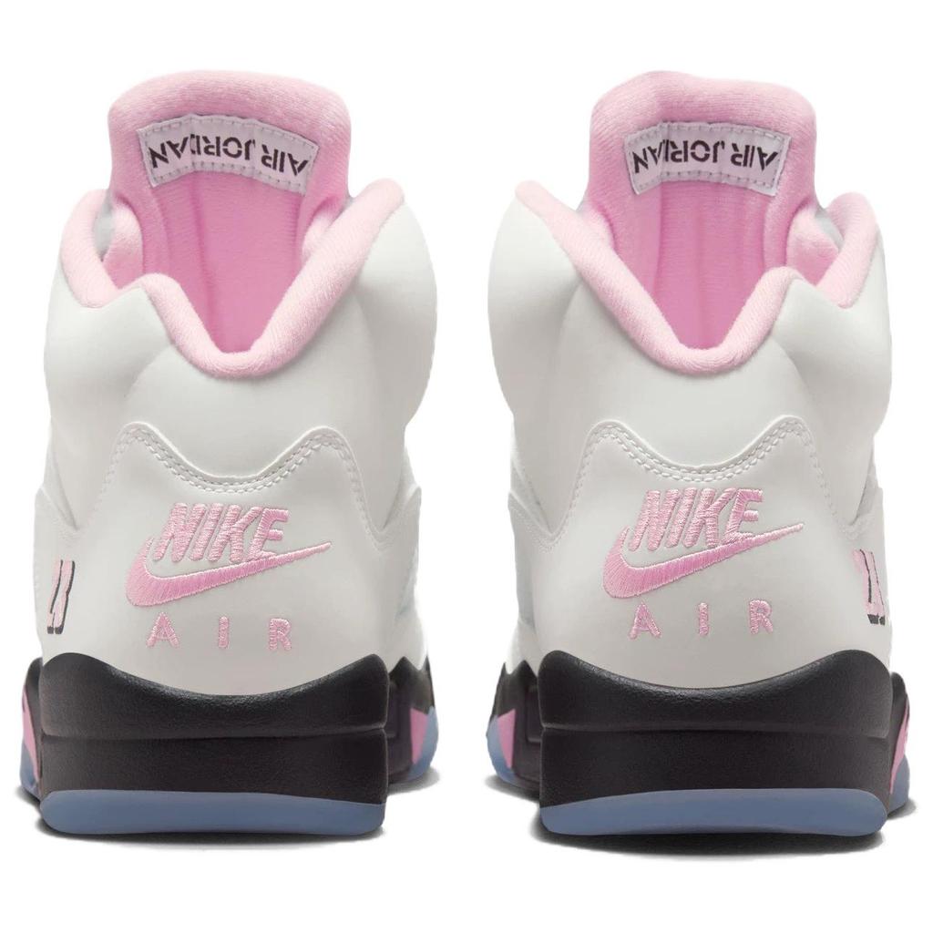 Мужские кроссовки Air Jordan 5 Retro Medium Soft Pink Белый Черный HQ7978-102