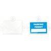 Transparent Acrylic Car Parking Permit Holder with Suction Cups,Curved Design Parking Pass Holder for Car Windshield Clear Permit Display,Universal