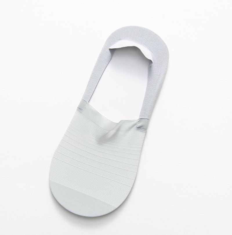 Summer Socks Hollow Out Mesh Breathable Invisible No Show Sock Slippers Solid Color Silicone Non-slip Low Cut Boat Socks