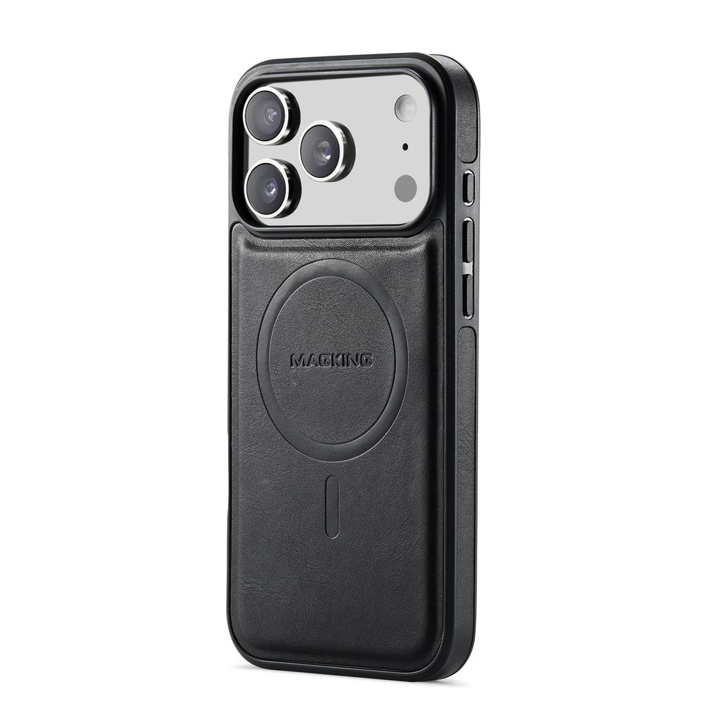 Luxury Leather Phone Case for iPhone 17 Pro Max Air 16e 16 Plus 15 14 13 12 Magnetic Attraction Detachable Card Holder Wallet