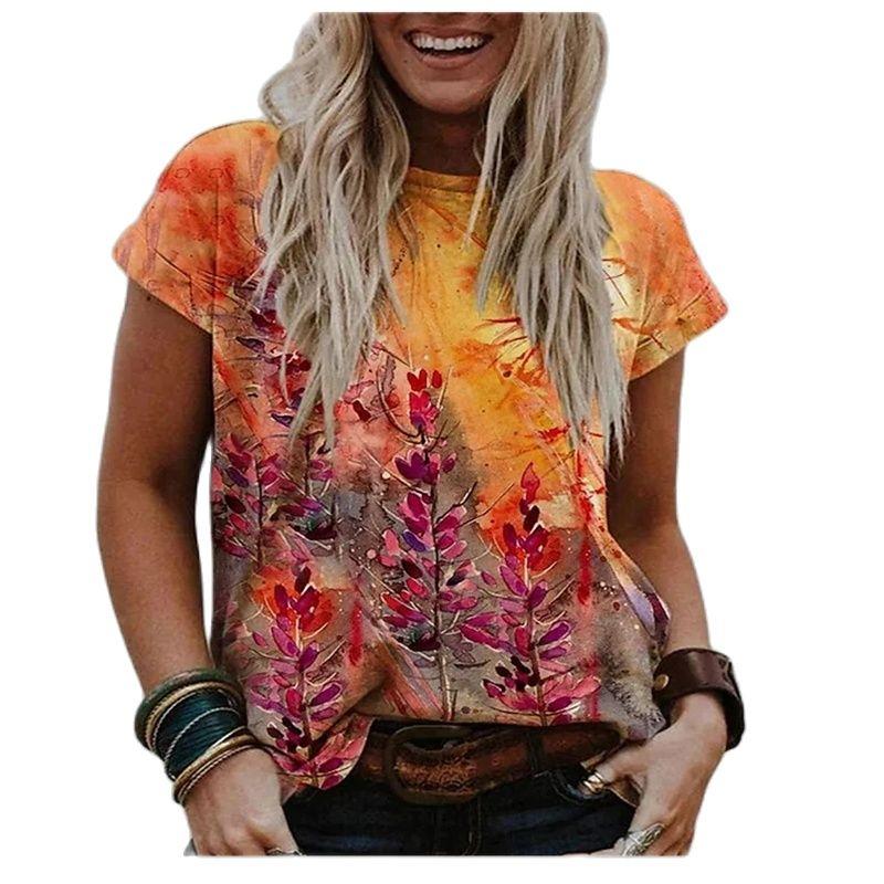 Новая женская летняя футболка Harajuku Retro Casual High Street футболка женская модная футболка с коротким рукавом с принтом