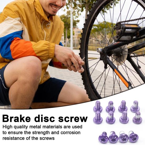 12 шт. M5x9 велосипедный болт дискового тормоза сверхмощный цветной металл T25 горный велосипедный ротор дискового тормоза винт Запчасти для велосипеда сменные аксессуары