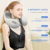 Travel Pillow With Massage,Memory Foam Neck Pillow For Sleeping Travel Neck Massage Pillow With Heat For Neck Pain Relief