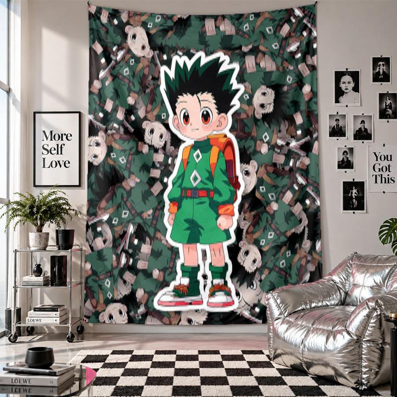 Wall TapestryHunter X Hunter Art Hanging Cloth Decorative Background Cover for Room Decoration