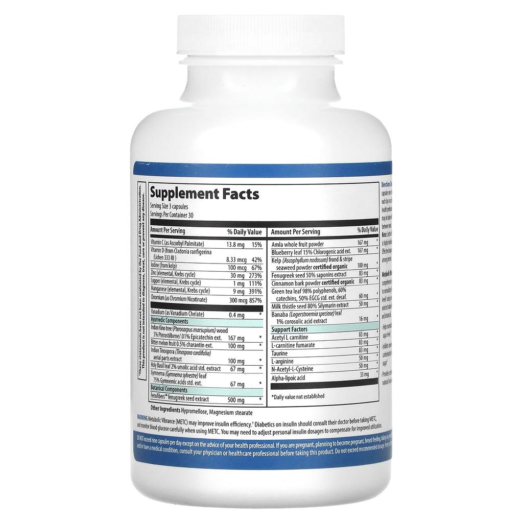 Vibrant Health Метаболическая Вибрация, Версия 2, 90 Вегетарианских Капсул