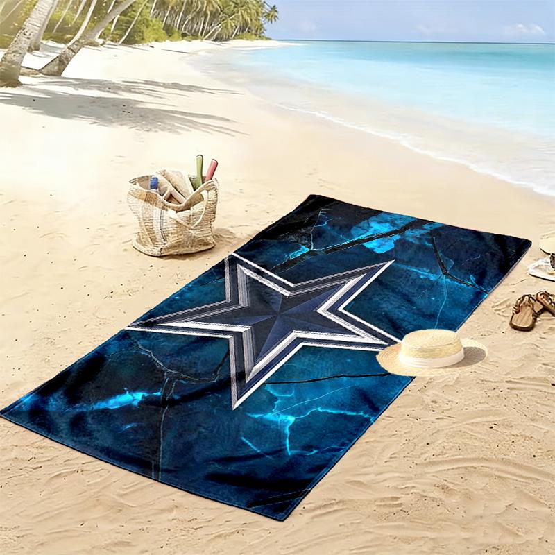 Пляжное полотенце с принтом Dallas Cowboys, Большое мягкое быстросохнущее полотенце для пляжа, кемпинга, плавания
