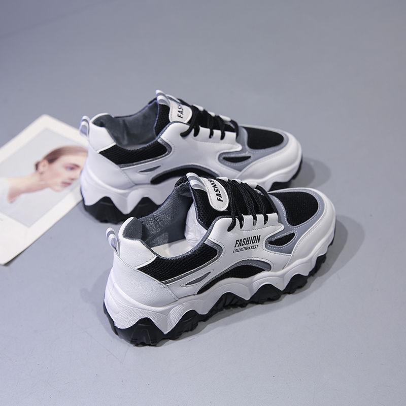 Женские кроссовки на массивном каблуке, обувь на платформе, вулканизированная обувь на толстой подошве, модные дышащие повседневные кроссовки для женщин и женщин