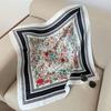 Spring/Summer Fashion Imitation Silk Neckerchief Outdoor Decoration Wraps for Women 70*70cm Breathable Print Square Scarf