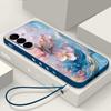 Чехол с узором «Золотой Мрамор» Для Samsung Galaxy S26 S25 Ultra S24 S23 S22 Plus S21 FE A15 A16 A17 A35 A36 A54 A55 A56 5G Мягкий чехол