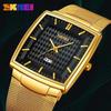 Skmei Luxury Square Quartz Watch Men Business Waterproof Stainless Steel Date Calendar Wristwatches