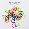 10 Multi-Color Stainless Steel Nose Rings & CBR Lip & Eyebrow Studs, C-Shaped Ear Bone Piercing Jewelry