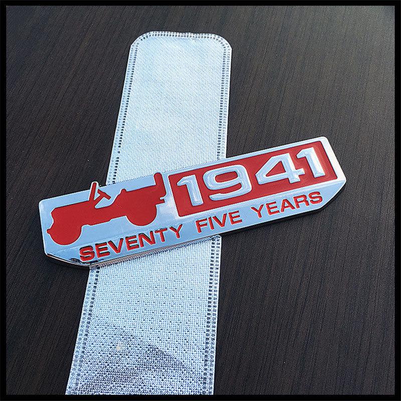 Наклейка-эмблема на заднюю часть 75-летний юбилей 1941 Logo для Jeep Wrangler и Compass