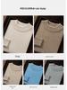 Мужской высококачественный кашемировый вязаный свитер — двухрядный, с толстым полувысоким воротником для тепла в осенне-зимний период.