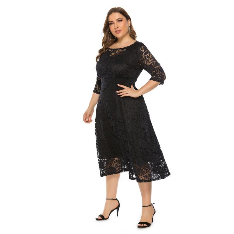 Летнее женское платье больших размеров, вечернее платье подружки невесты, кружевные платья