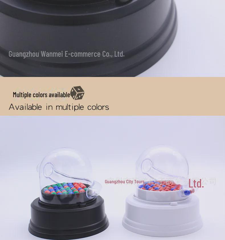 Электрический селектор номеров лотереи с 3 моделями: Игровой автомат Lucky Shake, лотерейный автомат и автомат с шестью билетами на социальное обеспечение.