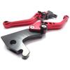 MAXIMASELECT Adjustable Brake Lever Set and for Honda Cygnus GTR (Front Rear) X/SR (SE12J) / (SE44J) (Red)