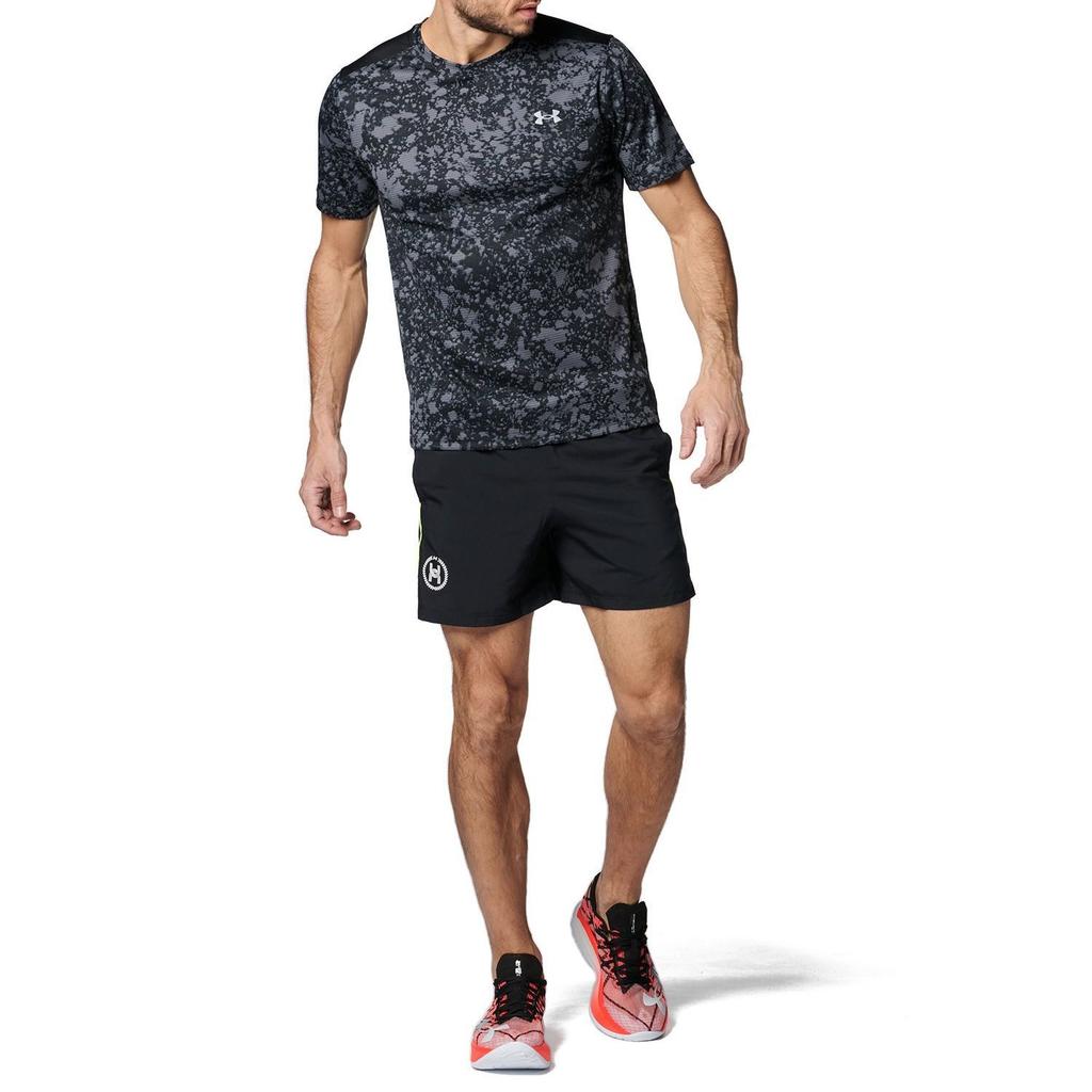 Under Armour Тренировочные шорты с высокой талией и завязками на завязках, повседневные мужские шорты, черные 1383235-001