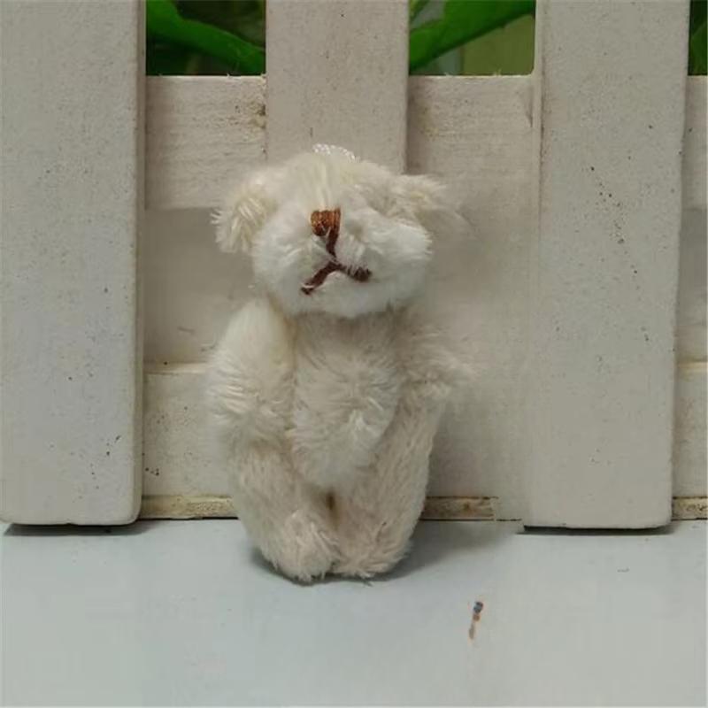 8 шт. Мини плюшевые голые медведи игрушка маленькая подвеска решетка длинношерстный шарнирный медведь мягкие игрушки для детей 4,5 см