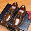 Fashion 2024 New Shoes For Men Loafers Mens Dress Shoes Leather Shoes Man Male Genuine Leather Social Shoes