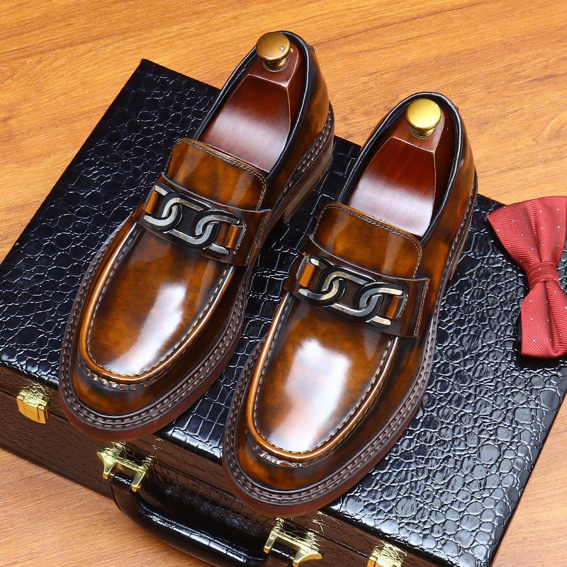 Fashion 2024 New Shoes For Men Loafers Mens Dress Shoes Leather Shoes Man Male Genuine Leather Social Shoes