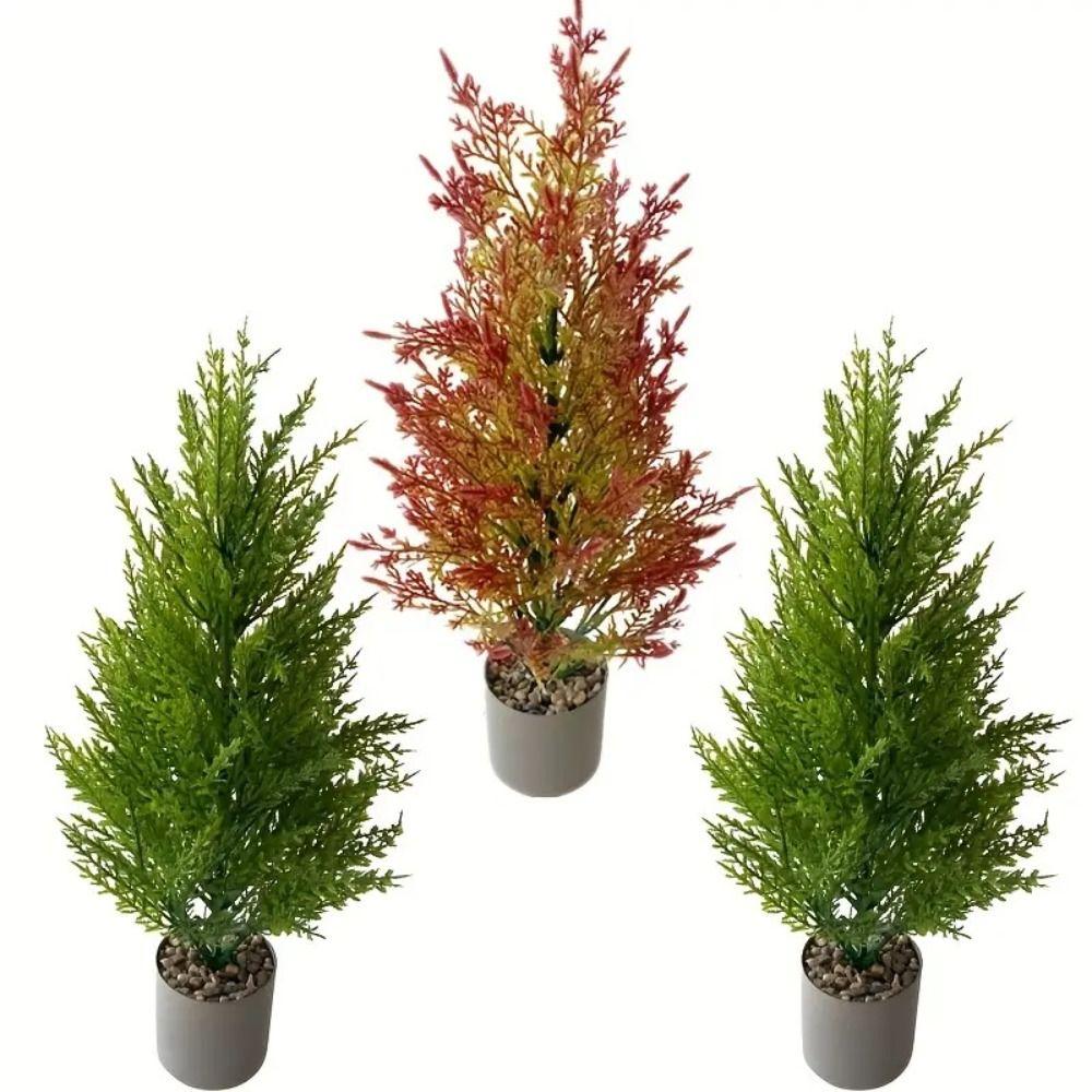 DIY Decor Gift Artificial Pine Tree Handmade Fake Pine Cypress Tree  Christmas Halloween Decoration