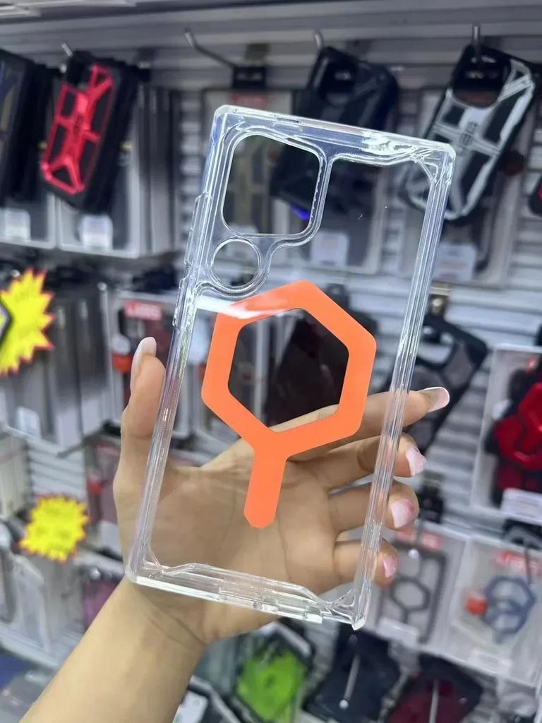 Устойчивый к царапинам прочный чехол UA для Samsung Galaxy S25 Ultra Plus 5G с магнитной защитой военного класса, прозрачный чехол