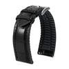 BINLUN Leather Watch Strap, Quick Release, Crocodile Pattern Watch Band with Silicone Interior, Breathable Replacement Strap for Men and Women, 22mm (
