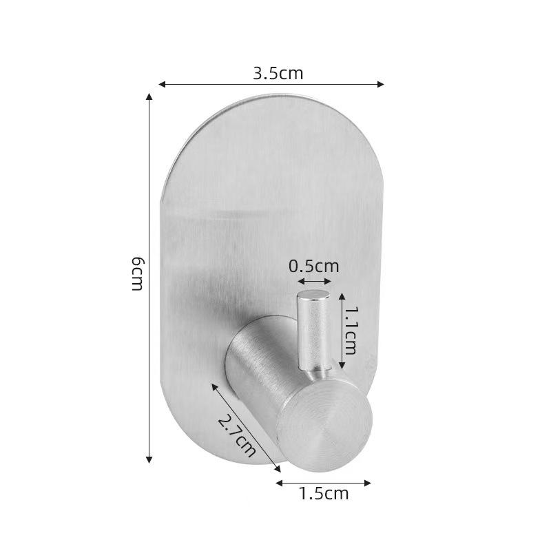 Настенные крючки для одежды для пары из нержавеющей стали, без сверления