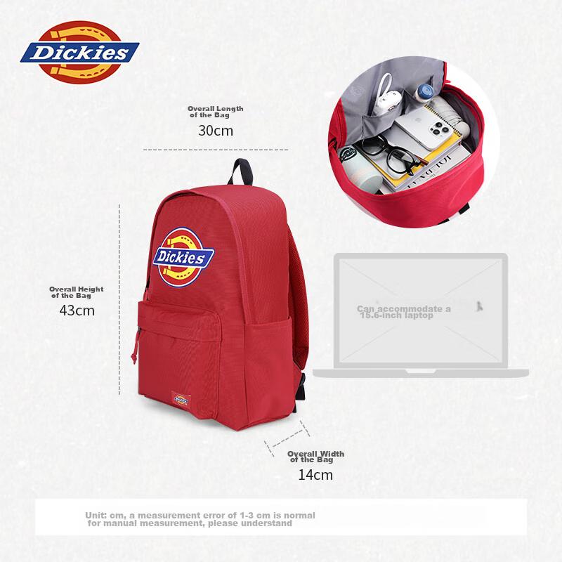 Dickies Рюкзак, Большая вместимость, Дорожная сумка, Множество отделений, Сумка для ноутбука, Хаки