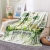 Custom Name Customizable Animal Banner Art Flannel Blanket, High quality Comfortable for All Seasons, Home Decor, Warmth and Comfort