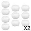 2x 10Pcs Foam Pumpkins Artificial Fake Props Polystyrene DIY Arts for Halloween