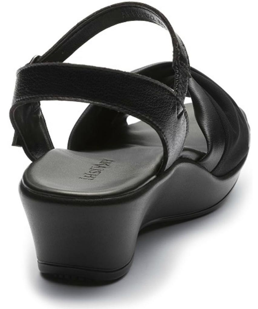 Akaishi Official Arch Fitter 136 Comfort Back Belt Healthy Sandals Comfort [AKAISHI] (Black, 22.0-22.5cm) Women's