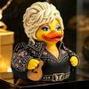 Colorful Rhinestone Duck Decorations Charming Novelty Ornament Musical Theme with Guitar Creative Music Inspired Figurines Decor Decorative