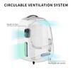 Luxury Large Portable Cabin Cat Backpack Cat Backpack Carrier  Inbuilt Fan Light Transparent Breathable Aviation Pet Case