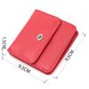 Women's Compact Wallet with Coin Pocket Made of Genuine Leather ST Leather 22689 Red