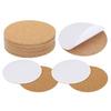 PATIKIL 100x1mm Self-Adhesive Cork Coasters, 25-Piece Set, Round Cork Cushions, Cork Backing Sheets, Reusable Cork Tiles, Cork Boards for Drinks, DIY