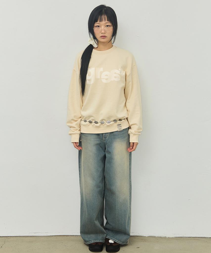 GRAVER [Unisex] Grae-S Wide Sweatshirt_Cream
