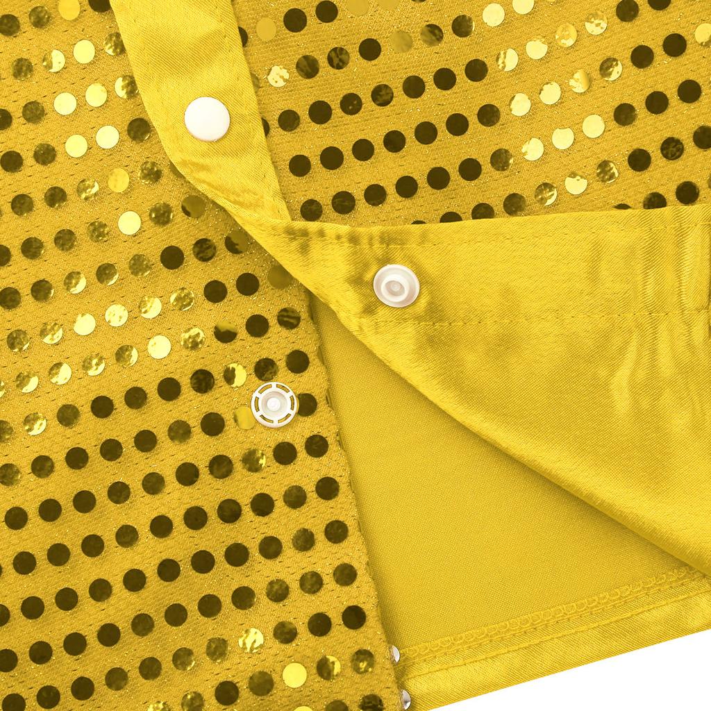 Детская рубашка с блестящими пайетками для мальчиков, танцевальные костюмы для хора, джаза, хип-хопа, вечерние платья на пуговицах с длинными рукавами, рубашки для дискотек