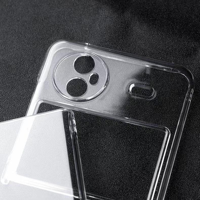 Чехол для раскладного телефона Vivo X гладкий прозрачный ПК мелкие отверстия гальваническое покрытие впрыском масла защитная крышка для складного телефона
