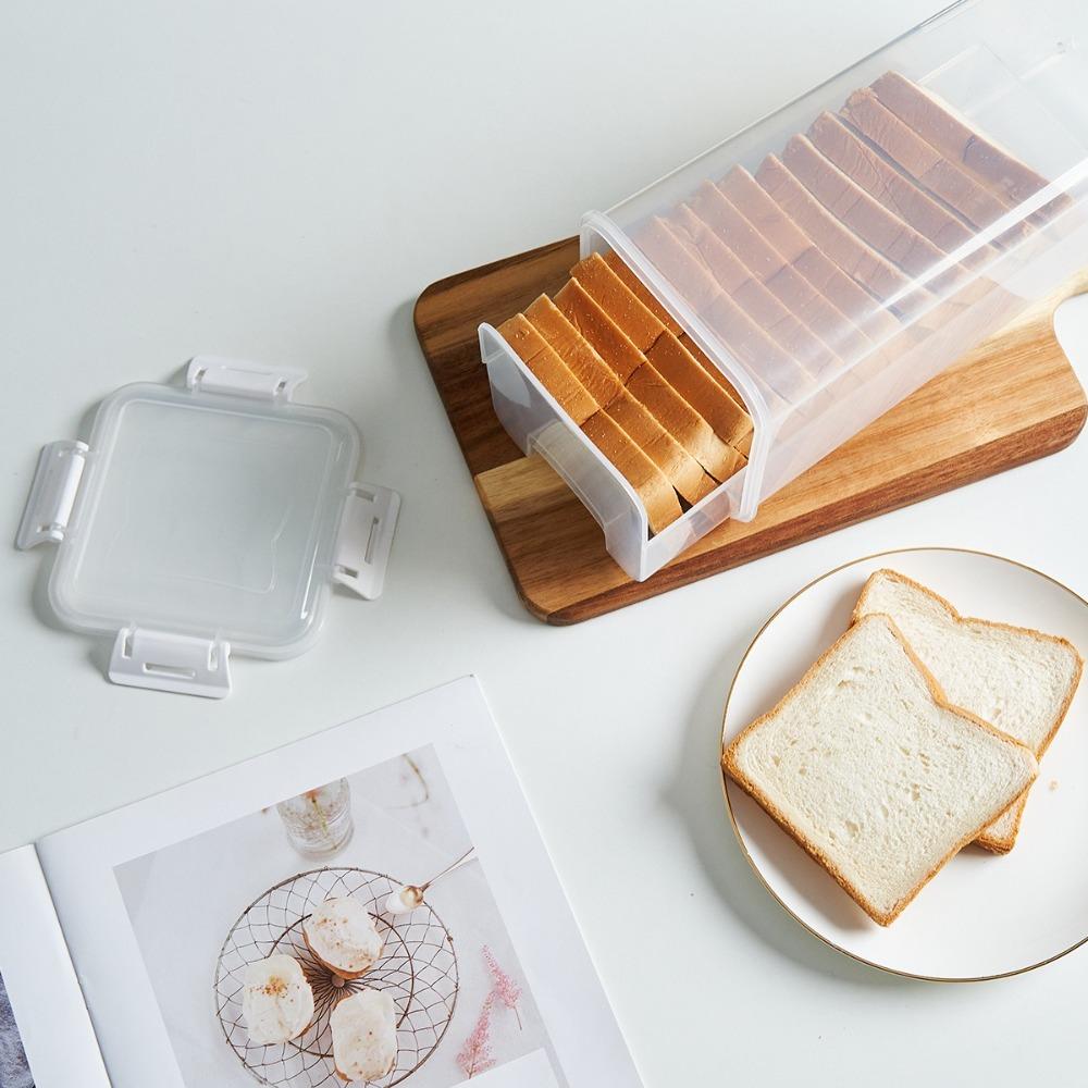 sealed Toast Storage Box with Sealing Lid Loaf Container Sandwich Bread Holder for Kitchen